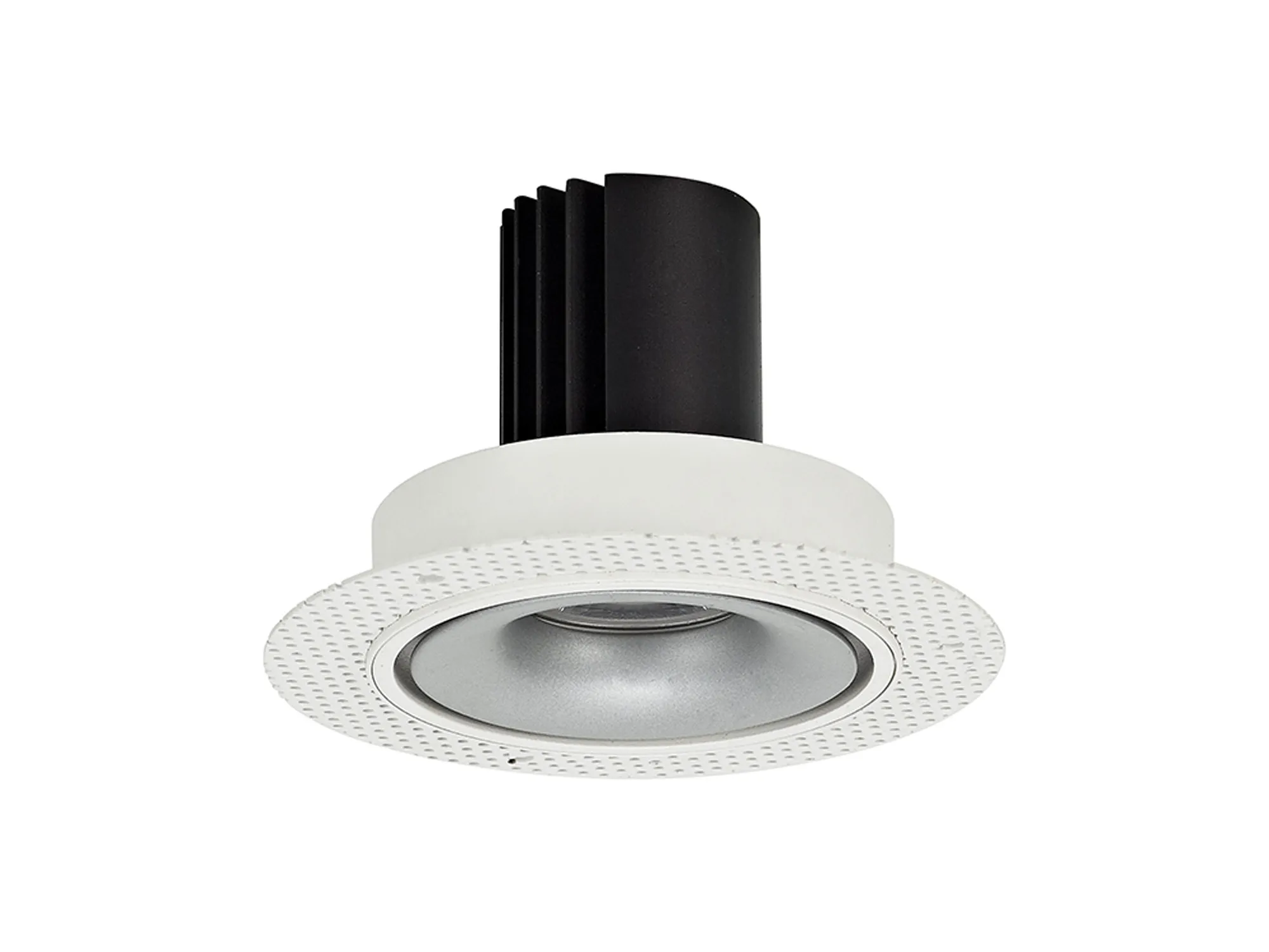 DM202193  Bolor T 12 Tridonic Powered 12W 3000K 1200lm 24° CRI>90 LED Engine White/Silver Trimless Fixed Recessed Spotlight; IP20